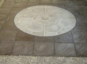Rose Center Piece Riven slate slab