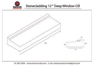 Stonecladding 12 inch Deep Window Cill